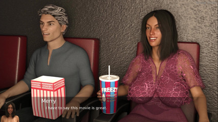 Porny Games: Project hot wife - Having sex on the cinema's bathoroom 17