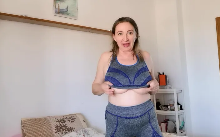 MariaOld: Hot Granny Teasing by Huge Boobs, Pussy, Do Blowjob and...