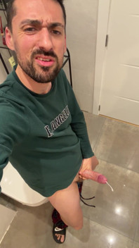 Hot Stepdaddy Jerking off in Bathroom