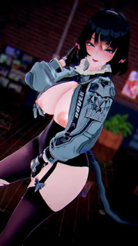 Jane Do destacada - Aoa cambia de vestuario de pelo corto y striptease, uniforme de policía de Succubus, Conejita, sexy Cheongsam