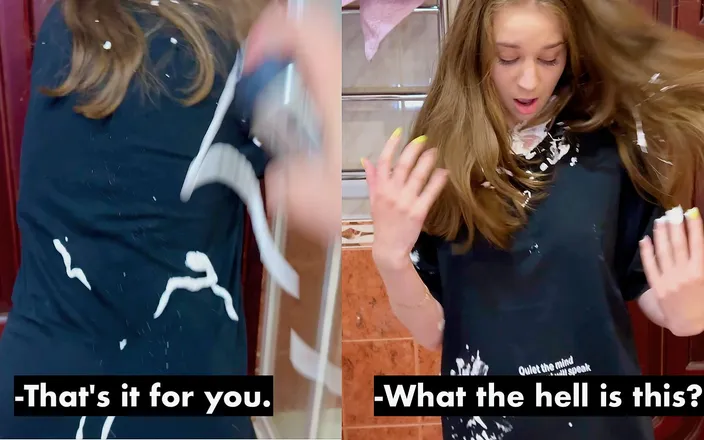 Anna Sibster: My Whore Stepsister Undressed After I Smeared Her with Foam