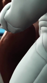 Una joven y sexy tetona de ébano tiene sexo anal duro con un robot sexual en Medbay