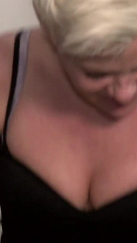 Blonde MILF babe banged on the sofa