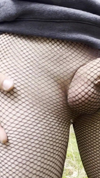 Teen boy walk in nature naked for gay Stepdaddy big dick pantyhose flash