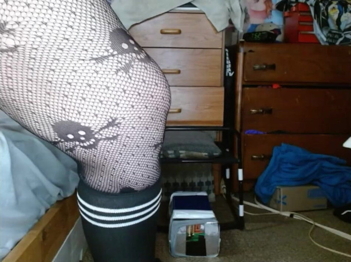 CosmicJones88: Fat Cross Dresser Bouncing Its Tits While Taking a Dildo...
