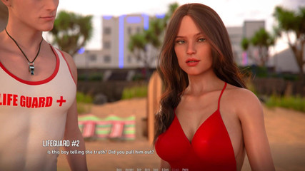 3D Cartoon Porn: 多米诺骨牌海滩 2：Jhon 与艾米丽的命运之夜散步