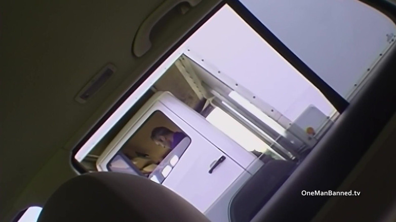 One Man Banned: Sarah Beatie flashing to the truckers
