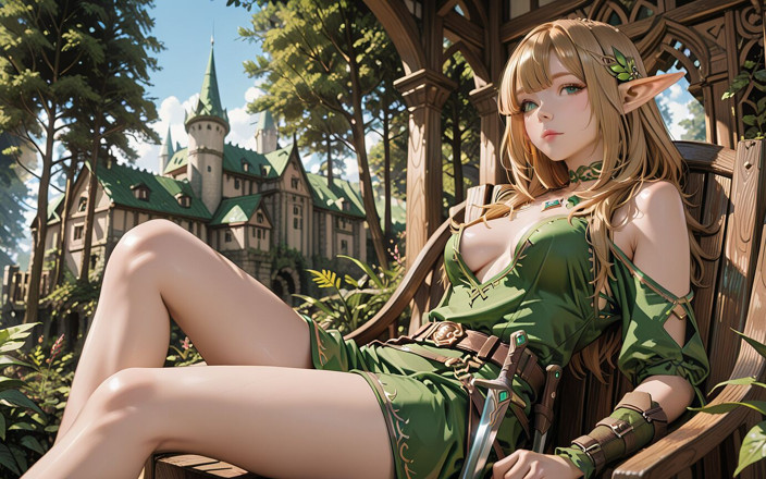 Seraphina Vale: Une elfe verte dans le secret de la forêt ! Regard à...