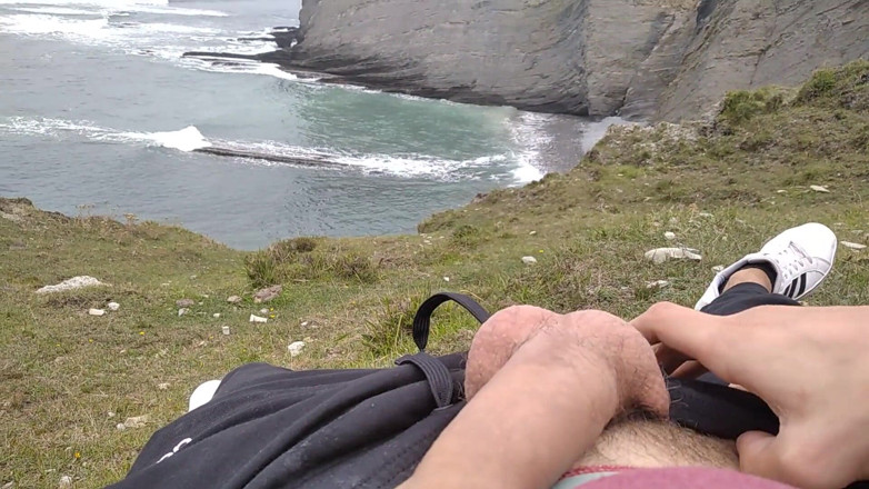 Elvissc: Big Beautiful Big Fat Cock Gets Handjob on the Beach...