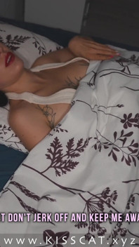 Day 1 - First Share Bed. Step Son Dreams of Fuck Step Mom, but Unexpected to Cum Inside!