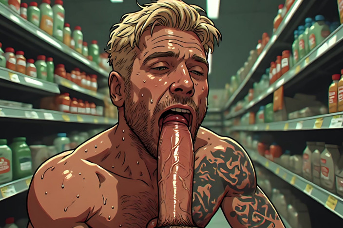Erotic Man: 金发女郎肌肉屁股吮吸
