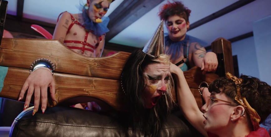 punkgoblin: Clown Orgy: Oral, Spit &amp; Strap Ons