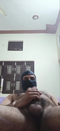 Solo Man Masturbating Using Big Balloon and Cumming on Stomach Before Going to Bed...