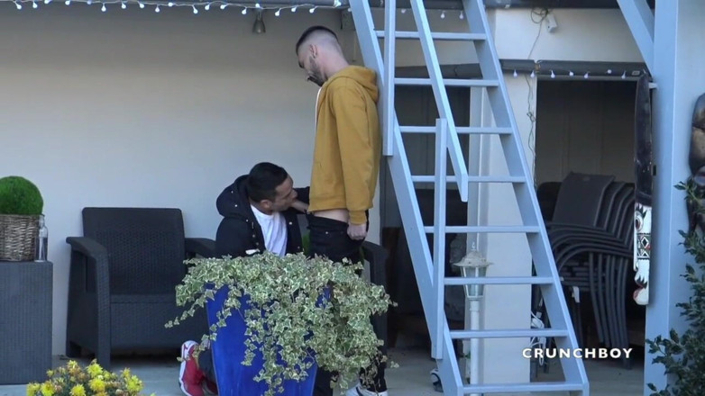 My first time with a boy: Jimy fucking a sexy straight twink outdoor