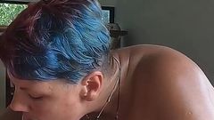 Blowjob on the Terrace of Our New Apartment