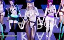 3D-Hentai Games: Червоний оксамит - стриптиз-танець поганого чувака, арі, акалі, кайса, evelynn, seraphine, kda 3d еротичний танець