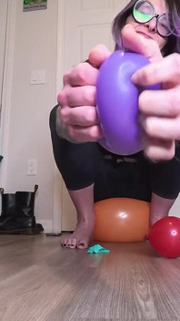 Giantess Non Pop Balloon Squish Asmr Squeaky Feet & Hands, Slow Smushing, No Pops