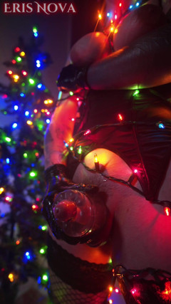 Eris Nova Jerks off Wrapped in Christmas Lights thumbnail