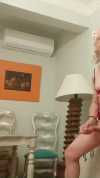 Shemale Slut Carla Fucking Her Ass with a Big Dildo