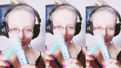 FinDom Goaldigger: Asmr Sweet 초콜릿 먹기 - Asmr, 안경, 자이언트, 립스틱, 큰 입술, 머프, 음식, 얼굴 페티쉬, 긴 손톱