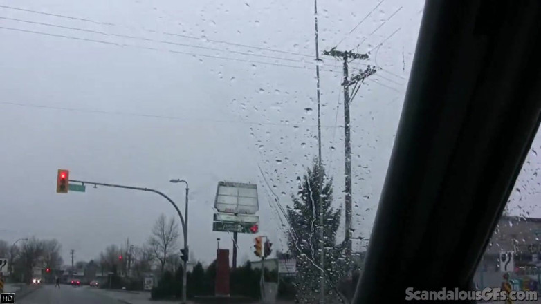 Scandalous GFs: Sexy gf shows off her pussy in the car