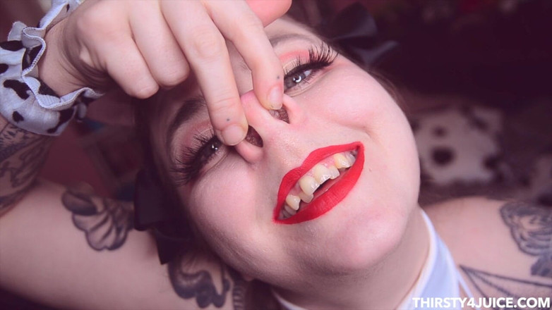 Freshie juice: Jogo de fetiche por nariz hucow // Ganchos de nariz