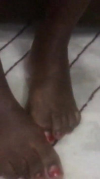 African Ebony Feet Fetish Petite Oiled Teen 18 Sitting