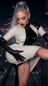 Latexové nohy vás nutí lézt