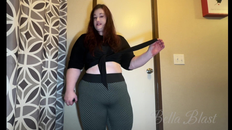 BellaBlast: タイトなレギンス JOI 私のBBWのお尻とゆっくりとしたイムカウントダウン