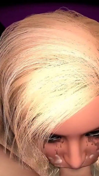 Prsatá Blonde Kotě Extrémní Deepthroat Facefuck - Blonde Babe