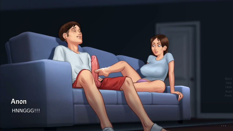 Xr Gamer: Debbie memberikan zakar raksasa Anon dengan footjob mengejutkan - permainan saga...