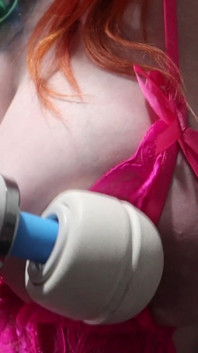 Using Hitachi on Nipples, Valentines Day Themed