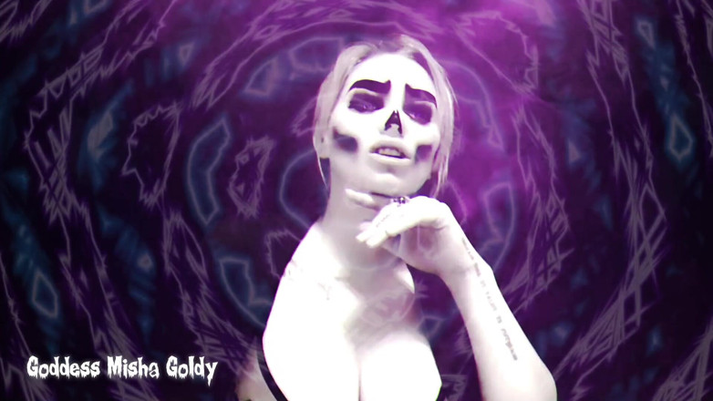 Goddess Misha Goldy: Мої темні сили змусять ваше бажання дрочити, щоб бути поза контролем! WMV