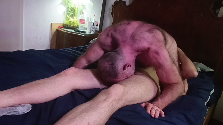 JackvanDean: Hairy Stepdaddy Gets Fucked by Monster Dick