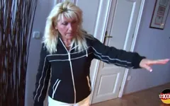 Busty Blonde MILF Having Fun with a Long Dick and a Vacuum Cleaner