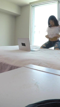 Stepbrother Catches Camming Stepsister