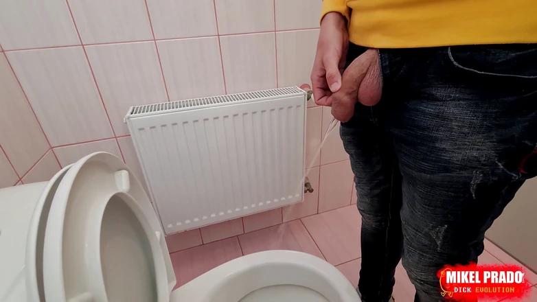 Mikel Prado: Outdoor pissing compilation - Big cock and balls, uncut