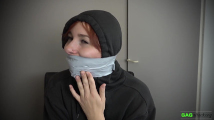 Gag Attack: Red Foxy - PVC tape gags