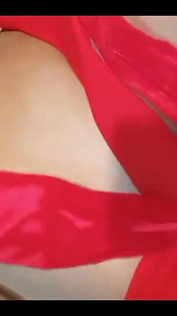 赤と白のドレスのデジ浮気妻自家製セックスヒンディー語オーディオ