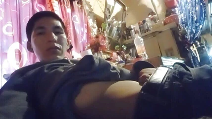 Boy Pleasuring Himself and Showing His Face