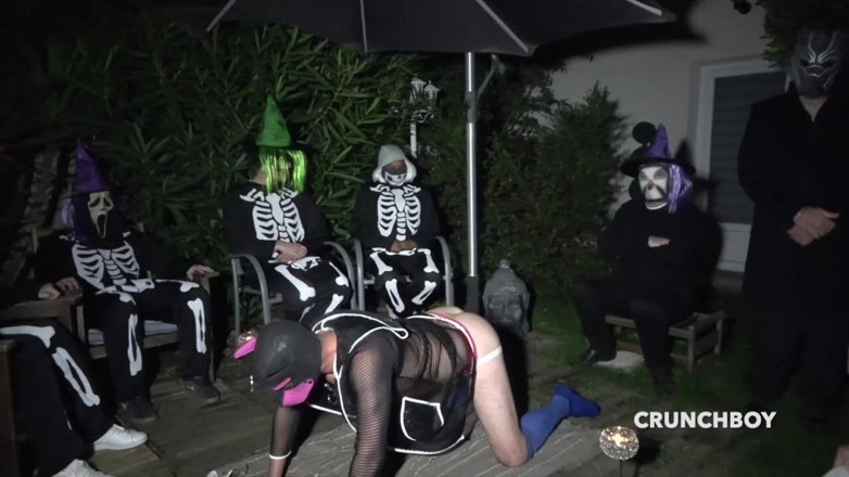 When straights boys fuck their gay friends: Slut fucked raw in jockstrap for the halloween night