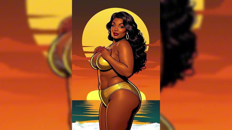 AI Porn: Odvážná černá žena animovaná k škádlení