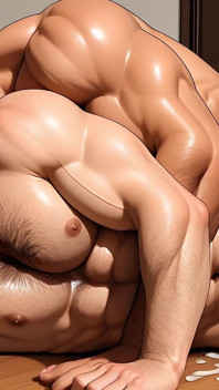 Ayah dengan memek berbulu dientot habis-habisan sama cowok berondong sampai dicrot di dalam