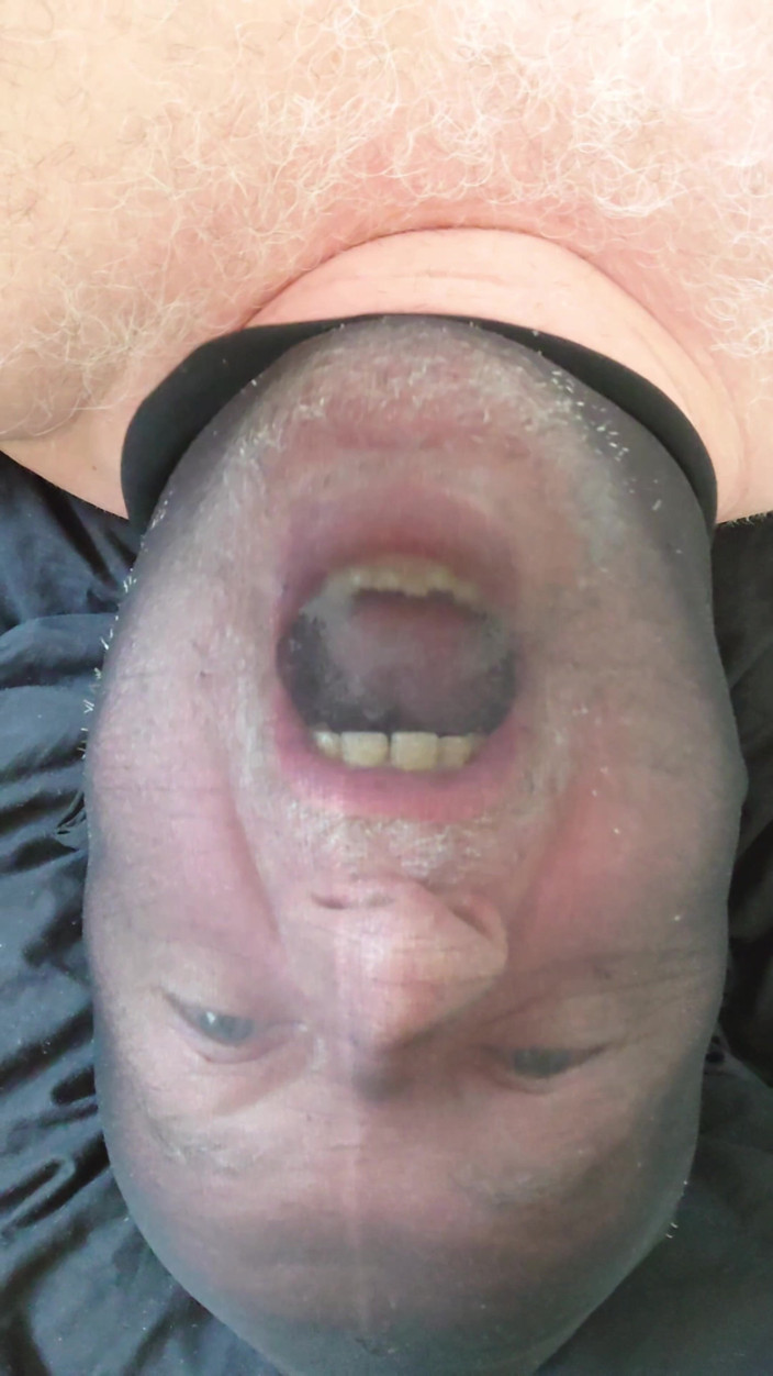NylonFace: Horny Wanking with Pantyhose as a Mask