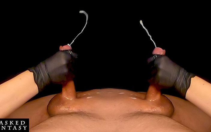 Masked-Fantasy: Edged ptáka dlouhý a smyslný pro sperma v super zpomaleném...