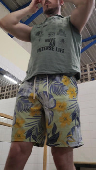 Getting Dry While Trying Hide My Hard Cock
