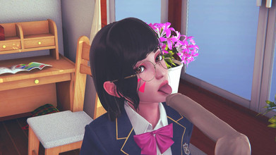Waifu club 3D: DVA awek kolej menjilat zakar awak dengan lidahnya dan dapat...