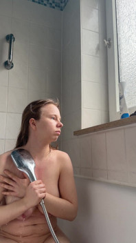 Teen with Perfect Body Showers