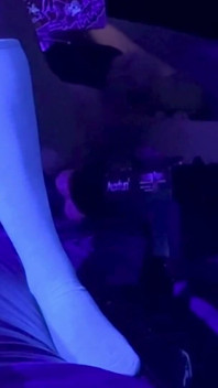 S1uttranspup Takes a 9 Inch Dildo in a Blacklit Room