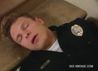 XXX-Vintage: Sarah Young helped out by two horny cops in a...